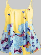 Load image into Gallery viewer, Mini Camisole with Round Neck and Butterfly Flower
