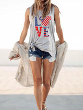 Load image into Gallery viewer, Mulher com estampa casual do Dia da Independência do amor
