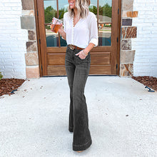 Load image into Gallery viewer, Women's flared jeans with high waist
