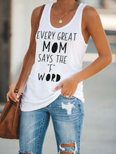 Load image into Gallery viewer, Camiseta sin mangas para mujer Every Great Mom Says The F Word
