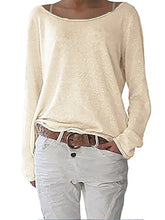 Load image into Gallery viewer, Women's Casual Round Neck Long Sleeve T-Shirt
