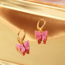 Load image into Gallery viewer, Butterfly charm earrings
