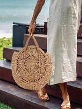 Load image into Gallery viewer, Round Bohemian Hollow Woven Bag
