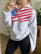 Load image into Gallery viewer, USA Independence Day Flag Print Zip Top
