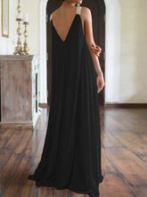 Load image into Gallery viewer, Bohemian silk-chiffon cami dress with V-neck maxi
