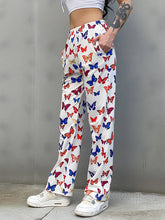 Load image into Gallery viewer, Pantalones de yoga sueltos con estampado de mariposas para mujer
