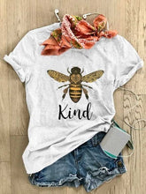 Load image into Gallery viewer, Casual Short Sleeve T-Shirt with English Motif Print
