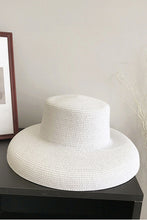 Load image into Gallery viewer, Hepburn sombrero de paja de ala ancha playa sombrero para el sol mujer
