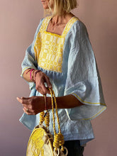 Load image into Gallery viewer, Camisa de gola quadrada com mistura de linho Boho
