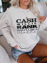 Load image into Gallery viewer, Cash Willie Hank Waylon &amp; Merle Printed Crew Neck Sweatshirt
