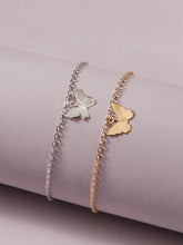 Load image into Gallery viewer, 2 pieces of butterfly bracelet
