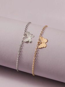 2 pieces of butterfly bracelet