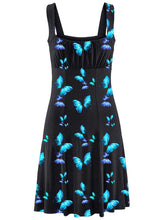 Load image into Gallery viewer, Vestido de playa con tirantes con estampado de mariposas para mujer
