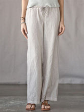 Load image into Gallery viewer, Pantalones holgados de algodón y lino para mujer
