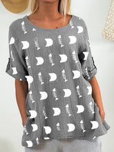 Load image into Gallery viewer, Women's cotton and hemp short sleeve top

