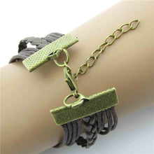 Load image into Gallery viewer, Vintage Believe LOVE Carta Libélula Handweb Pulsera
