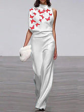 Load image into Gallery viewer, One Shoulder Butterfly Print Jumpsuit
