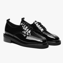Load image into Gallery viewer, Black / Brown Patent Leather Oxfords
