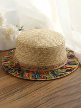 Load image into Gallery viewer, Women's hat with ethnic pompoms
