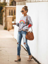Load image into Gallery viewer, Moletom feminino You Are My Sunshine Rainbow Love Print
