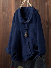 Load image into Gallery viewer, Camisa de manga larga oblicua irregular para mujer
