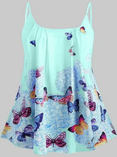 Load image into Gallery viewer, Mini Camisole with Round Neck and Butterfly Flower
