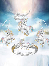 Load image into Gallery viewer, Colar de Diamante Banhado a Unicórnio Colorido
