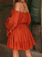 Load image into Gallery viewer, Vestido feminino de linho sem ombro
