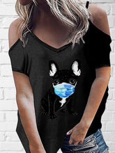 Load image into Gallery viewer, Casual cotton print short sleeve t-shirt
