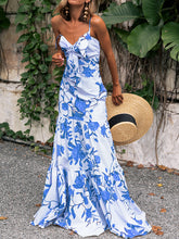 Load image into Gallery viewer, Floral Bowknot Evening Maxi Dress Party Dress
