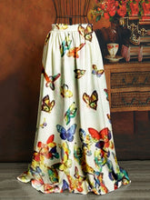 Load image into Gallery viewer, Long skirt with butterfly print
