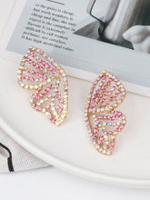 Load image into Gallery viewer, Brincos de diamante com asas de borboleta para senhora
