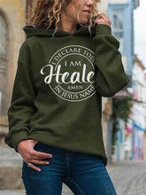 Load image into Gallery viewer, Declaro hoje que estou curado em nome de Jesus, Amen. Moletom feminino
