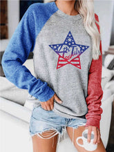 Load image into Gallery viewer, Women's Contrast 4th of July Star Print Top
