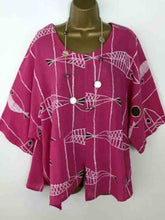 Load image into Gallery viewer, Printed cotton and linen T-shirt
