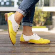 Load image into Gallery viewer, OXFORD SHOES WHITE COLOR PLUS CASUAL SIZE PU SLIP ON LOAFERS

