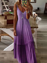 Load image into Gallery viewer, Vestido maxi com decote em V tie-dye
