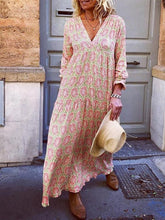 Load image into Gallery viewer, Vestido feminino estampado casual

