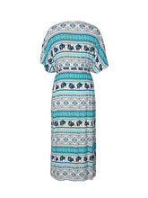 Load image into Gallery viewer, Vestidos sueltos con cuello en V y estampado floral bohemio
