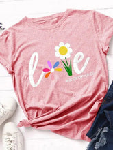 Load image into Gallery viewer, Camiseta feminina casual de gola redonda
