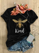 Load image into Gallery viewer, Casual Short Sleeve T-Shirt with English Motif Print
