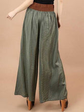 Load image into Gallery viewer, Calça casual feminina de linho de algodão com perna larga
