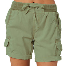Load image into Gallery viewer, Women's cargo shorts with drawstring
