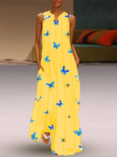 Load image into Gallery viewer, Vestido sem mangas com estampa colorida de borboletas
