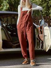 Load image into Gallery viewer, Women Solid Color Loose Cotton Casual Pants
