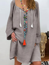 Load image into Gallery viewer, Vestido de mujer talla grande en algodón y lino
