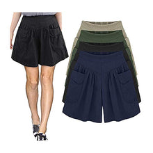 Load image into Gallery viewer, Loose and soft cotton shorts with wide leg
