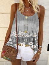 Load image into Gallery viewer, Women's Daisy Print Loose Tank
