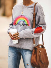 Load image into Gallery viewer, Moletom feminino You Are My Sunshine Rainbow Love Print
