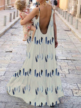 Load image into Gallery viewer, Vestido de noite longo de couro estampado boho
